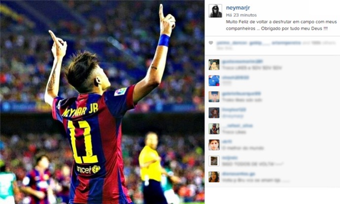 neymar barcelona - post (Foto: Reprodução / Instagram )