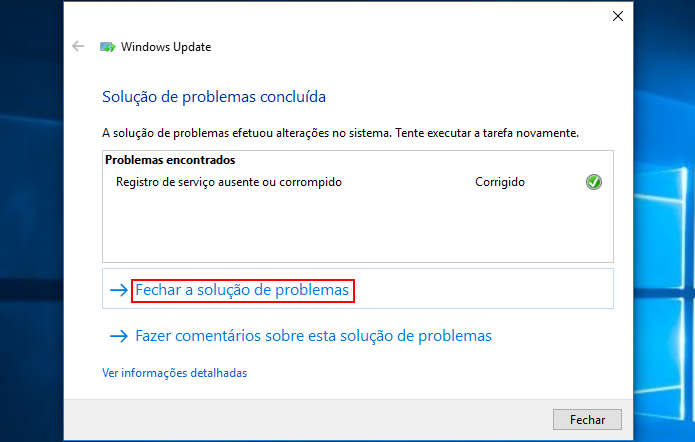 Fechando o assistente de solução de problemas (Foto: Edivaldo Brito)