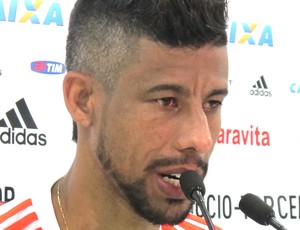 Léo Moura, Coletiva Flamengo (Foto: Thales Soares ) Léo Moura, Coletiva Flamengo (Foto: Thales Soares )