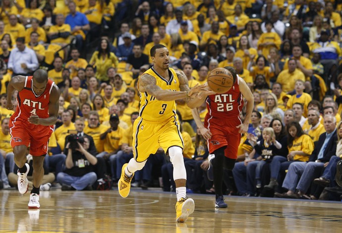 George Hill Indiana Pacers Atlanta Hawks NBA (Foto: Getty Images)