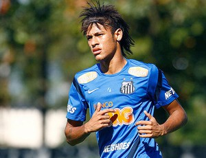 Neymar no treino do Santos (Foto: Ricardo Saibun / Divulgação Santos FC)