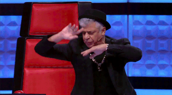 Lulu Santos arrasa com dancinha no The Voice Brasil (Foto: TV Globo)