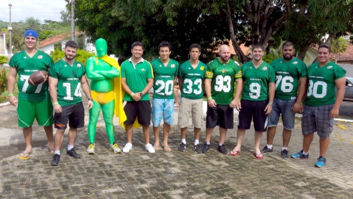 Jogadores de futebol americano Cuiabá Arsenal, seleção brasileira (Foto: Bruno Antunes / Cuiabá Arsenal)