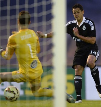 Chicharito Hernández - Real Madrid x Celta (Foto: AFP)
