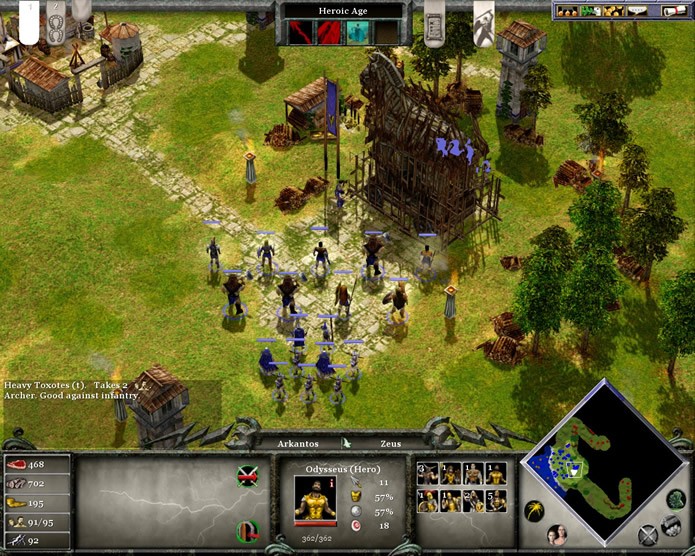 Em Age of Mythology: Extended Edition o jogador irá encontrar vários episódios e personagens mitológicos ao longo de suas campanhas (Foto: Reprodução/Daniel Ribeiro)