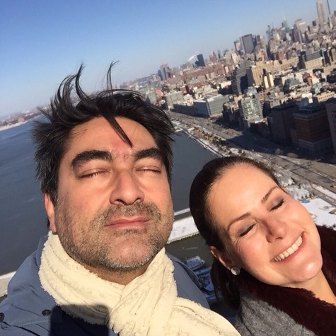 Zeca Camargo e Renata Ceribelli em Nova York (Foto: Arquivo pessoal)