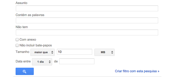 Busque por mensagens com mais de 10 MB (Foto: Reprodução/Paulo Alves)