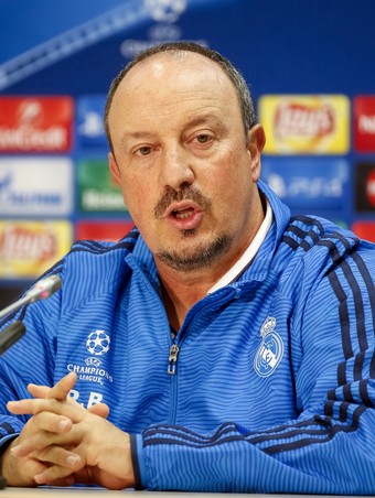 Rafa Benitez coletiva Real Madrid x Shakhtar (Foto: Reuters) Rafa Benitez coletiva Real Madrid x Shakhtar (Foto: Reuters)