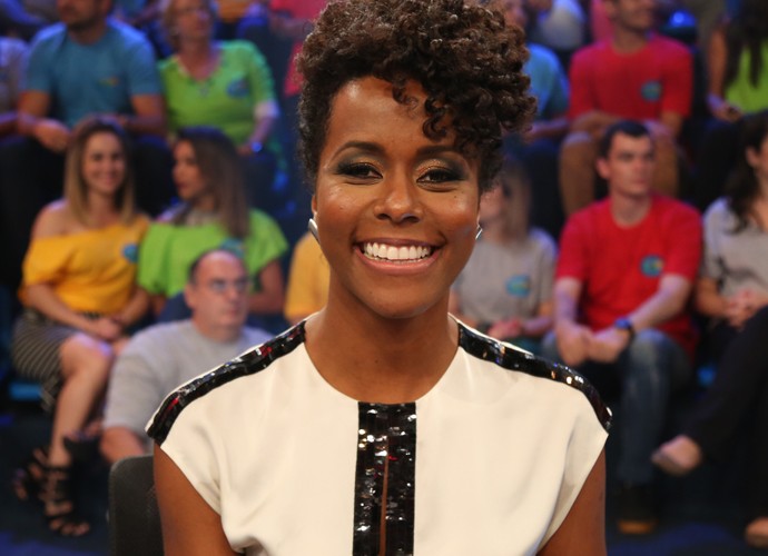 Maju foi jurada do Dança dos Famosos no Domingão do Faustão (Foto: Carol Caminha / Gshow)