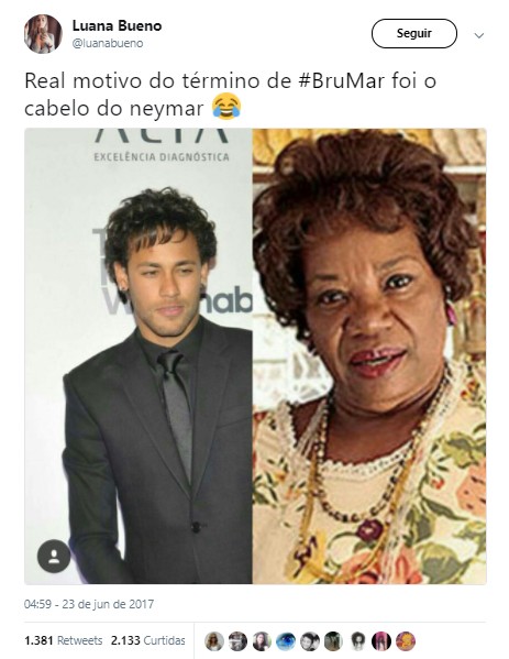 Cabelo do Neymar (Foto: Twitter/Reprodução) Cabelo do Neymar (Foto: Twitter/Reprodução)