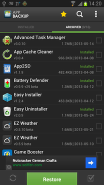 screenshot de App Backup & Restore