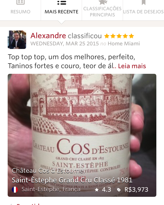 Alexandre Romano comenta vinho de R$ 3 mil (Foto: Reprodução)