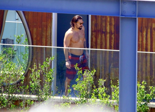 Jason Momoa, Khal Drogo em Game of Thrones, no Rio de Janeiro (Foto:  Gabriel Reis / Ag. NewsExclusivo)