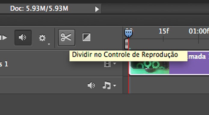Opção de recorte de vídeo na Linha do tempo (Foto: Reprodução/André Sugai)