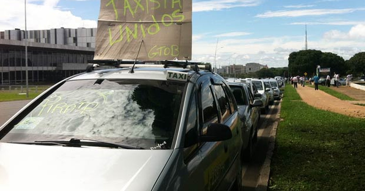 G1 Taxistas Fazem Protesto No DF Contra Aplicativo De Transporte