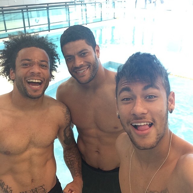 Marcelo, Hulk e Neymar (Foto: Reprodução/Instagram)