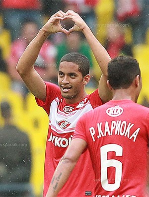 Romulo comemora gol do Spartak (Foto: Divulgação / Site Oficial)