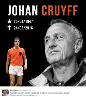 Romário Johan Cruyff (Foto: Reprodução/Twitter)