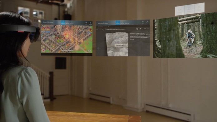 Atualização da Hololens vai permitir rodar vários aplicativos ao mesmo tempo (Foto: Reprodução/Microsoft) (Foto: Atualização da Hololens vai permitir rodar vários aplicativos ao mesmo tempo (Foto: Reprodução/Microsoft)) Atualização da Hololens vai permitir rodar vários aplicativos ao mesmo tempo (Foto: Reprodução/Microsoft) (Foto: Atualização da Hololens vai permitir rodar vários aplicativos ao mesmo tempo (Foto: Reprodução/Microsoft))