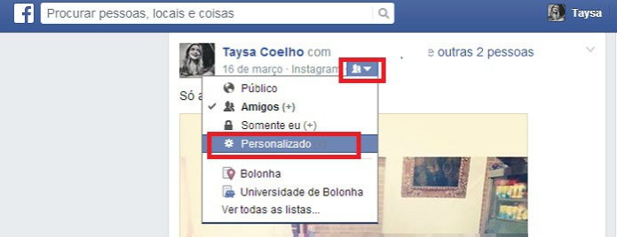 Descubra como impedir que amigos de amigos tageados vejam as suas fotos no Facebook (Foto: Reprodução/Taysa Coelho) Descubra como impedir que amigos de amigos tageados vejam as suas fotos no Facebook (Foto: Reprodução/Taysa Coelho)