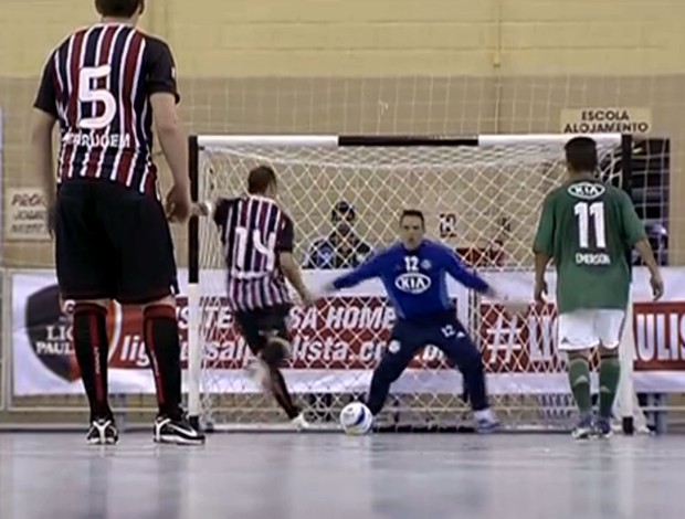 São Paulo x Palmeiras, Liga Paulista de Futsal (Foto: Reprodução SporTV)