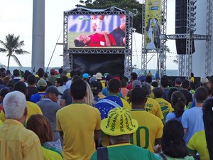 Torcida na Fan Fest Recife (Foto: Vitor Tavares / G1)