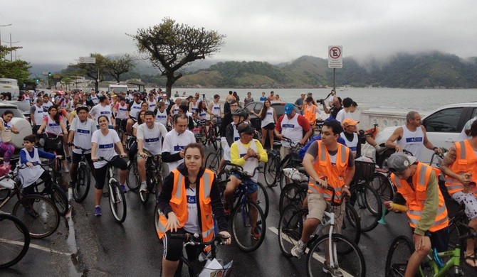 passeio ciclístico santos (Foto: Fabio Maradei / Divulgação FMA)