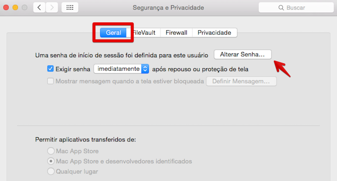 Alterando a senha do Mac (Foto: Reprodução/Helito Bijora) 