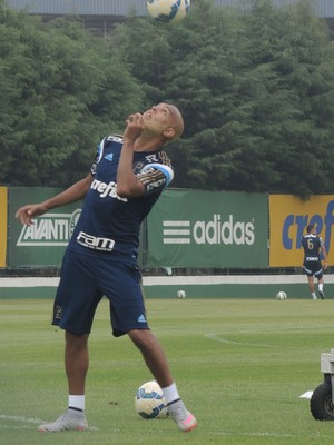 Alecsandro mostra novo visual no treinamento do Palmeiras