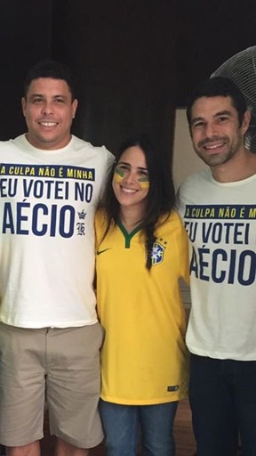 Ronaldo com camisa, Wanessa e e Marcus Buaiz  (Foto: Instagram / Reprodução)