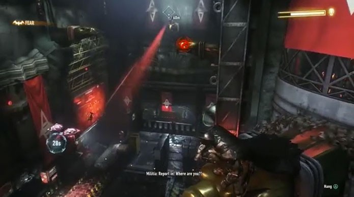 A luta contra o Arkham Knight segue com furtividade (Foto: Reprodução/Felipe Vinha)