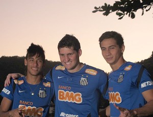 Neymar, Ganso e Rafael, Santos (Foto: Marcelo Hazan / Globoesporte.com)