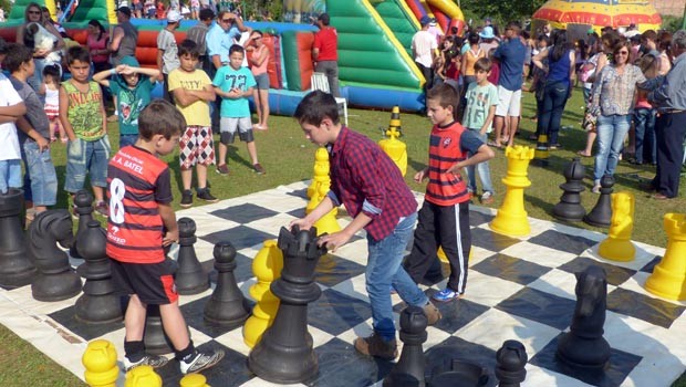 O jogo de xadrez também fez muito sucesso (Foto: Divulgação/RPC)