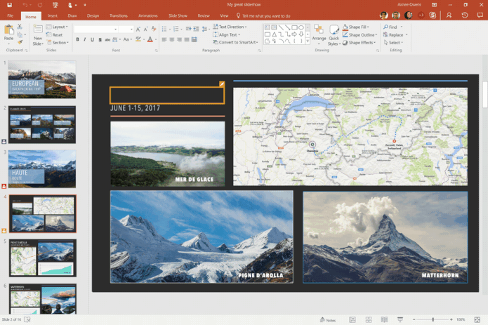 Modo colaborativo do PowerPoint permite edição simultânea entre contatos (Foto: Divulgação/Microsoft)