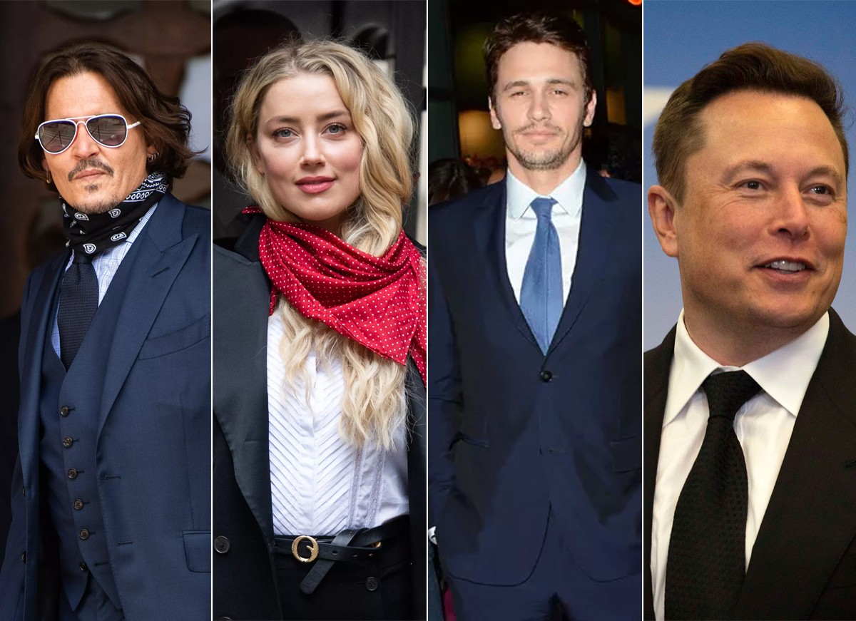 Johhny Depp, Amber Heard, James Franco e Elon Musk (Foto: Getty Images)