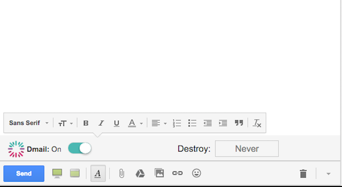 Dmail cancela e destrói e-mails já enviados há uma hora, um dia ou uma semana (Foto: Reprodução/Dmail)