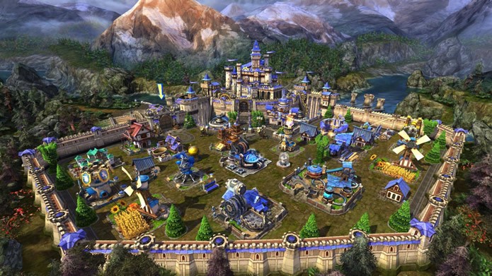 Em Prime World a evolução do jogador é proporcional ao desenvolvimento de seu castelo (Foto: Divulgação/Nival)
