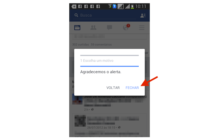 Finalizando o processo para ocultar um anúncio do Feed de Notícias do Facebook pelo Android (Foto: Reprodução/Marvin Costa)