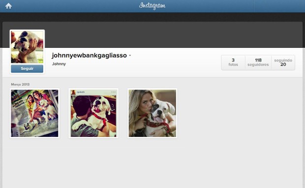 Giovanna Ewbank e Bruno Gagliasso criam perfil do Instagram para o cachorro (Foto: Instagram / Reprodução)
