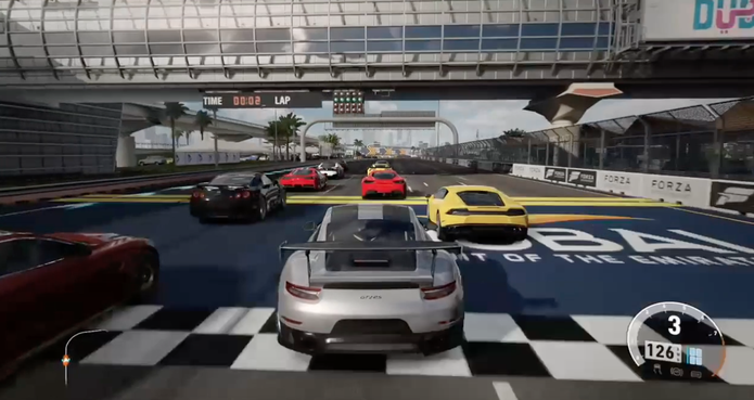 Multiplayer de Forza 7 apresenta problemas (Foto: Reprodução / Diego Borges) Multiplayer de Forza 7 apresenta problemas (Foto: Reprodução / Diego Borges)