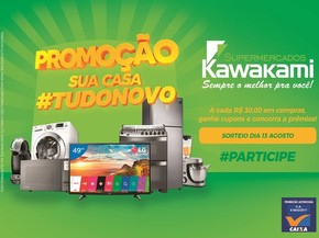 Supermercados Kawakami sorteiam prêmios para equipar a sua casa (Foto: Divulgação) Supermercados Kawakami sorteiam prêmios para equipar a sua casa (Foto: Divulgação)