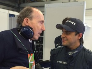 Frank Williams e Felipe Massa nos boxes da equipe em Jerez (Foto: Reprodução)