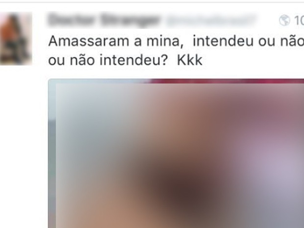 Vídeo com imagens da adolescente abusada sexualmente circulou em redes sociais e motivou denúncia ao Ministério Público (Foto: Reprodução)