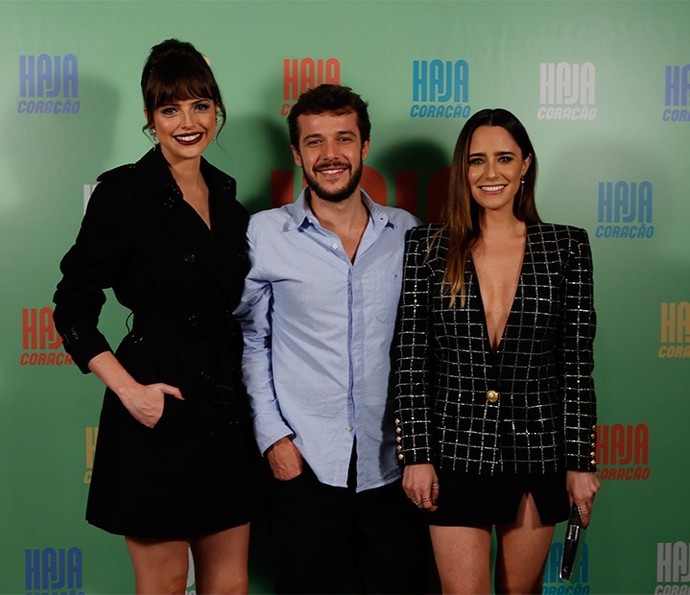 Agatha Moreira, Jayme Matarazzo e Fernanda Vasconcellos posam sorridentes (Foto: Ellen Soares/ Gshow)