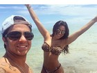 Thammy Miranda e Andressa Ferreira curtem dia na praia: 'Sol, amor e mar'