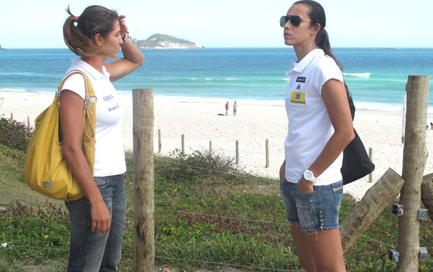 Talita e Maria Elisa vôlei de praia (Foto: Helena Rebello / Globoesporte.com)