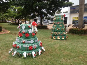 Defcoração natalina Porto Velho 2014 (Foto: Karla Cabral/G1)
