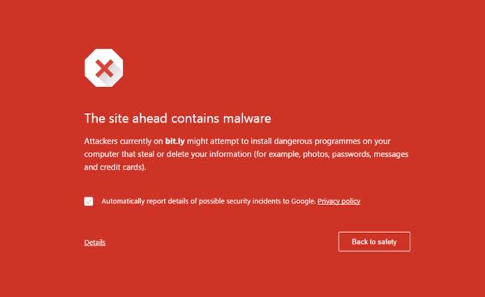 Links do Bit.ly foram considerados maliciosos pelo Safe Search do Google no Chrome e Firefox (Foto: Reprodução/The Next Web)