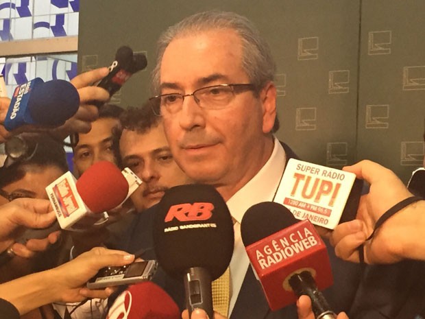O deputado Eduardo Cunha (PMDB-RJ) durante entrevista na Câmara (Foto: Nathalia Passarinho / G1)
