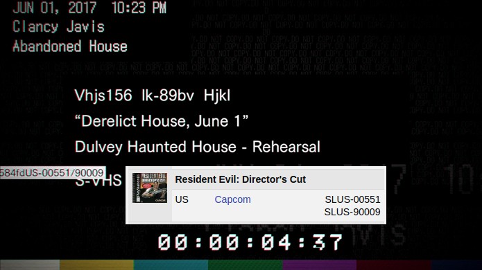 Número na fita VHS da demo de Resident Evil 7 refere-se ao Resident Evil: Directors Cut original (Foto: Reprodução/NeoGaf)